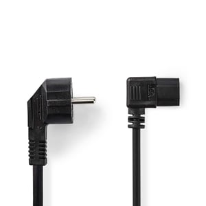 Nedis CEGL10020BK20 Power Cable, Black, 2 m, IEC 320 Type F Power Plug