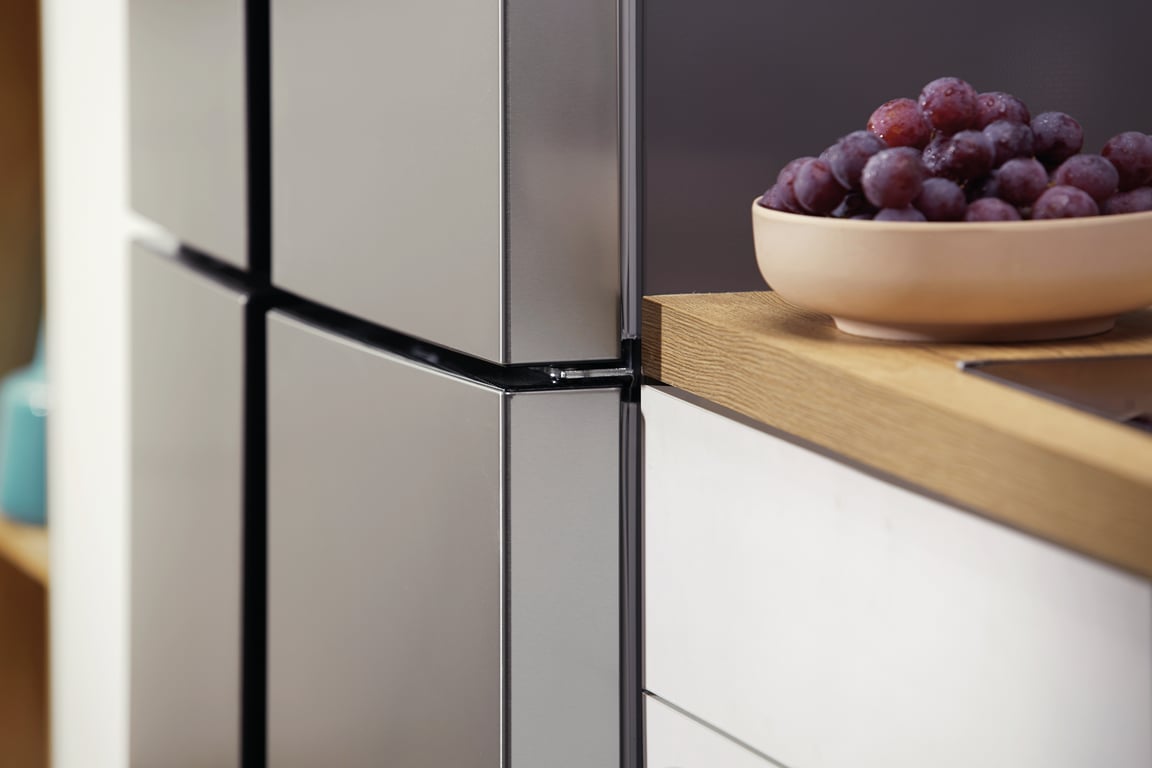 Gorenje NRM8182MX chłodziarko-zamrażarka otwierana obustronnie Wolnostojący 427 l Szary