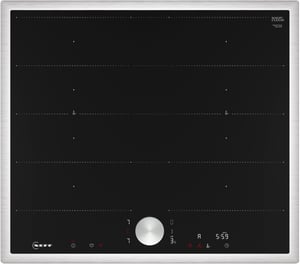 Neff T66STY4L0 Cooktop Black, Stainless Steel Built-in 60 cm Induction Cooktop with 4 cooking zones