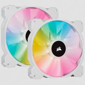 Corsair SP140 RGB ELITE Datorchassi Fläkt 14 cm Vit 2 st.