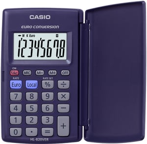 Casio HL-820VER kalkulator Kieszeń Podstawowy kalkulator Niebieski
