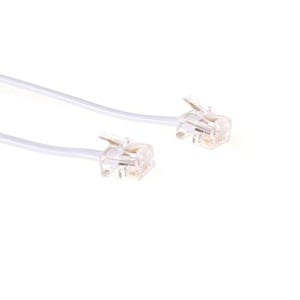 ACT RJ11 – RJ11-kabel, vit, 2,0 m 2 m Vit