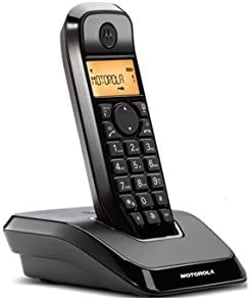 Motorola S1201 DECT-Telefon – Name und Identifizierung des Anrufers – Schwarz