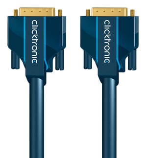 ClickTronic 5m DVI-D Connection kabel DVI Niebieski