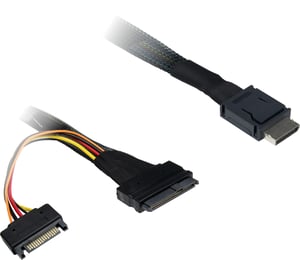 Inter-Tech 88885642 kabel SAS 0,75 m 32 Gbit/s Czarny