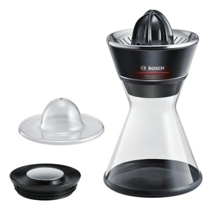 Bosch MCP72GPB Citrus Juicer Plastic, Stainless Steel Black, Transparent