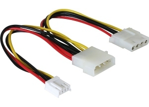 DeLOCK Y-Stromkabel, mehrfarbig, 0,25 m