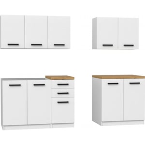Topeshop KUCHNIA SET 200 BIEL köks- och matsalsmöbelset