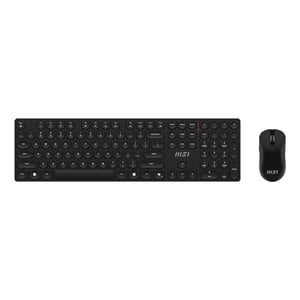 MSI FORGE K210 WIRELESS COMBO Keyboard with Mouse Included Home/Office USB QWERTY US English Black