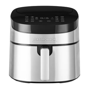 Gastroback Design Air Pro XXL Einzelgerät 6,5 l Standgerät 1600 W Heißluftfritteuse Schwarz, Edelstahl