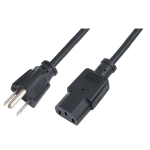 LogiLink NEMA5-15P – IEC 60320-1 (C13), 1,8 m, schwarz, 1,8 m C13-Panel