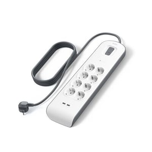 Belkin BSV804VF2M-V2 Surge Protector, Gray, White, 8 x Power Outlets