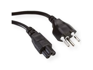 VALUE 19.99.2097 strömkabel Svart 1 m T12 IEC C5