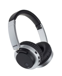 Denver BTN-206 BLACK Hörlursset, trådbundet och trådlöst, huvudband, samtal/musik via Bluetooth, svart, silver