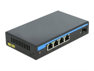 DeLOCK 4-Port Gigabit Ethernet Switch with PoE + 1 SFP