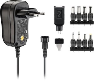 Goobay 53996 Netzteil/Wechselrichter für den Innenbereich, 12 W, schwarz