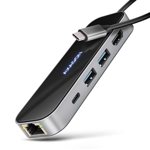 Axagon HMC-6GLN stacja dokująca Przewodowa USB 3.2 Gen 1 (3.1 Gen 1) Type-C Czarny