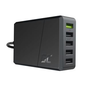 Green Cell CHARGC05 Portable Device Charger, Universal, Black, AC Power, Fast Charging, Indoor