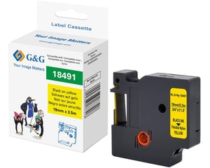 G&G 21698 taśmy do etykietowania Czarny na żółtym