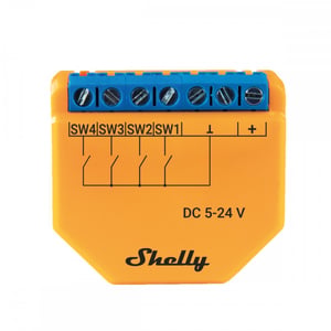 Shelly Plus i4 DC Power Relay, Orange