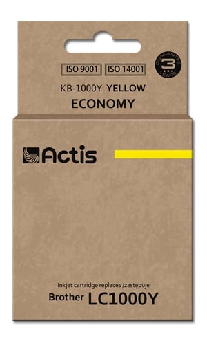 Actis Tusz KB-1000Y (zamiennik Brother LC1000Y/LC970Y; Standard; 36 ml; żółty)