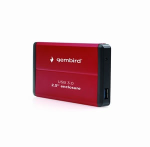 Gembird EE2-U3S-2-R Hard Drive Enclosure Red 2.5" HDD Enclosure