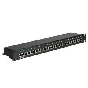 VALUE Cat.5e 24-Port Patch Panel, STP, black