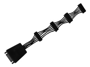Silverstone CP06-E4 SATA Cable, 0.19 m, Black