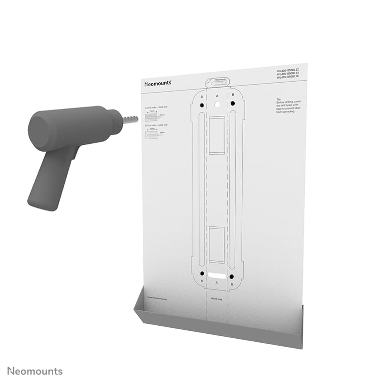 Neomounts WL40S-850BL12 uchwyt do telewizorów 139,7 cm (55") Czarny
