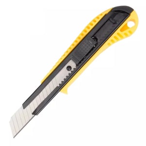 Deli Tools EDL003 Knife, Black, Yellow, Snap-off blade