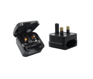 Maclean MCE71 Universal Type G (UK) Power Plug Adapter, Black