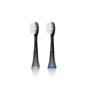 Eta ETA070790500 toothbrush replacement heads, 2-pack. Black, White