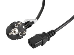 Lanberg CA-C13C-11CC-0050-BK strömkabel, svart, 5 m, C13-kontakt, CEE7/7-uttag