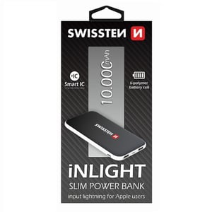 Swissten iNLIGHT Litowo-polimerowy (LiPo) 10000 mAh Czarny, Biały