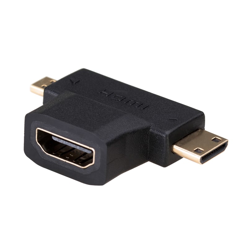 Akyga AK-AD-23 przejściówka do kabli HDMI miniHDMI / microHDMI Czarny