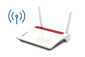 Box FRITZ! 6850 LTE trådlös Gigabit Ethernet-router, dual-band (2,4 GHz/5 GHz), 4G, vit