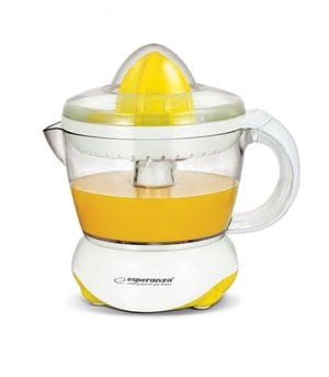 Esperanza EKJ001Y elektrisk citruspress 0,7 l 25 W Vit, Gul