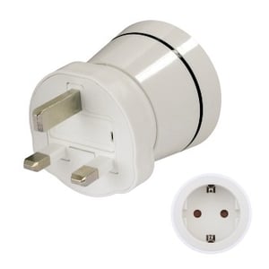 Hama 00121995 Power Plug Adapter, White