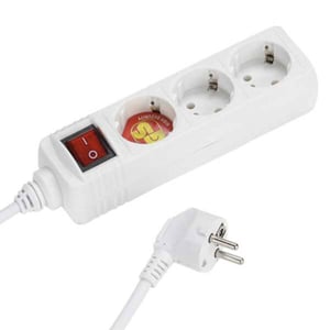 Vivanco VVELSTR3SCHSWWP 1.4 m Power Strip, 3 Outlets, Indoor, White