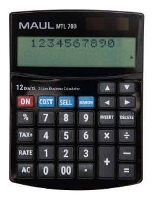 MAUL MTL 700 kalkulator Desktop Wyświetlacz kalkulatora Czarny
