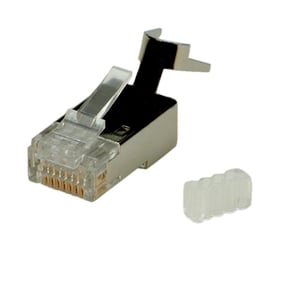 ROLINE Cat.6 Modular Plug, shielded, for Solid Wire, 10 pcs. Transparent