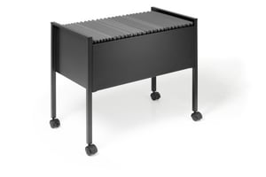 Durable 309501 Document Storage Box, Stainless Steel, Black