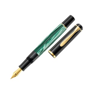 Pelikan 994103 wieczne pióro Wbudowany system napełniania Czarny, Złoto, Zielony, Marmurowy kolor 1 szt.