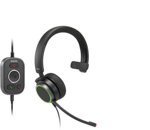 Snom A330M Kopfhörer-Set, kabelgebunden, Kopfbügel, USB Typ A, schwarz