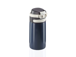 Leifheit 03247 Reisebecher 350 ml Schwarz, Blau Edelstahl