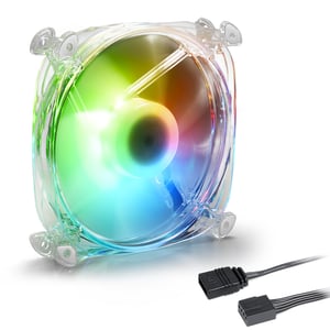 Sharkoon Shark Disc PWM PC-Gehäuse-Lüfter 12 cm, transparent, 1 Stück.