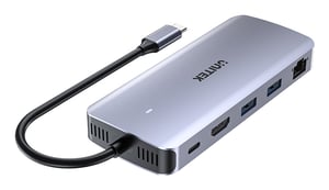 UNITEK D1120A01 stacja dokująca Przewodowa USB 3.2 Gen 2 (3.1 Gen 2) Type-C Szary