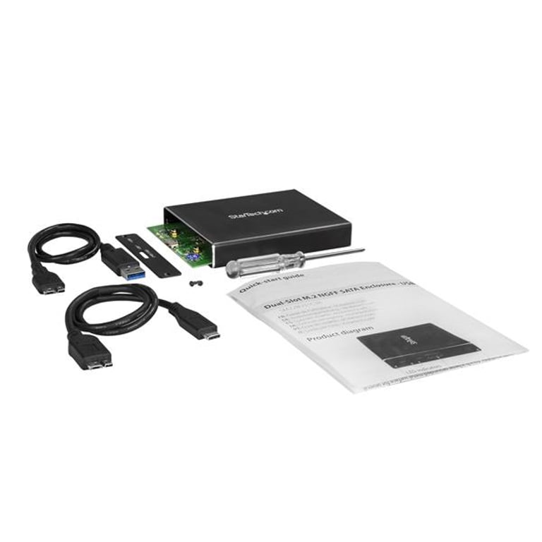 StarTech SM22BU31C3R obudowa do dysków twardych Obudowa SSD Czarny M.2