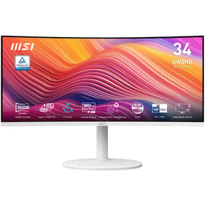 MSI Modern MD342CQPW monitor komputerowy 86,4 cm (34") 3440 x 1440 px UltraWide Quad HD Biały