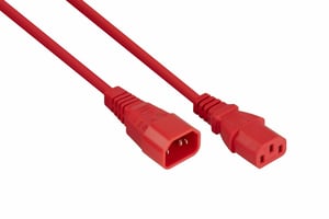 Kabelmeister SK1430-R030 kabel zasilające Czerwony 3 m IEC C14 IEC C13